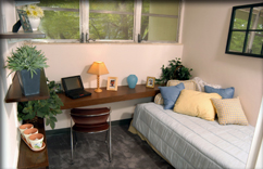 The Courtyards Gainesville Apartment Bedroom